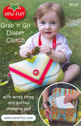 Grab N Go Diaper Clutch SF 104 Sew Fun Pattern