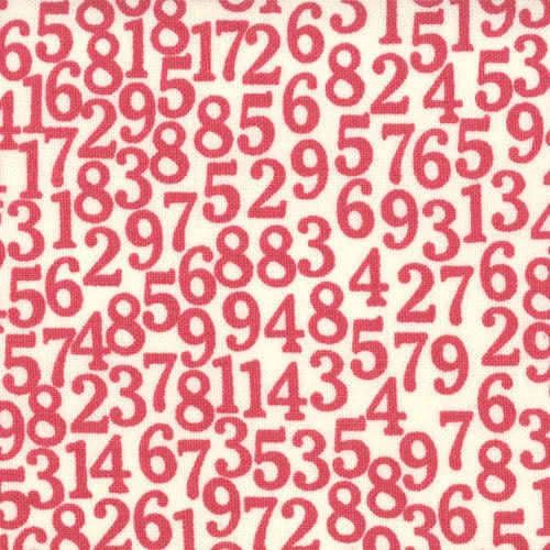 Lucys Crab Shack Pink Bikini  Childrens Number Games Pink 5482 16 by Sweetwater for Moda 1 yard bty