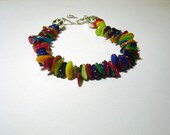 Beaded , Colorful, Mother of Pearl, Dangle Bracelet