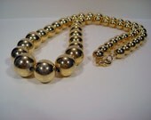 Funky Gold Vintage Bead Neclace