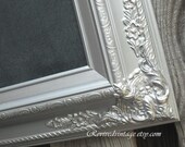 SILVER WEDDING CHALKBOARD - Attached Stand- 27"x23" Grey Wedding Decor Magnetic Menu Board Tabletop Chalk board Table Top Black boards