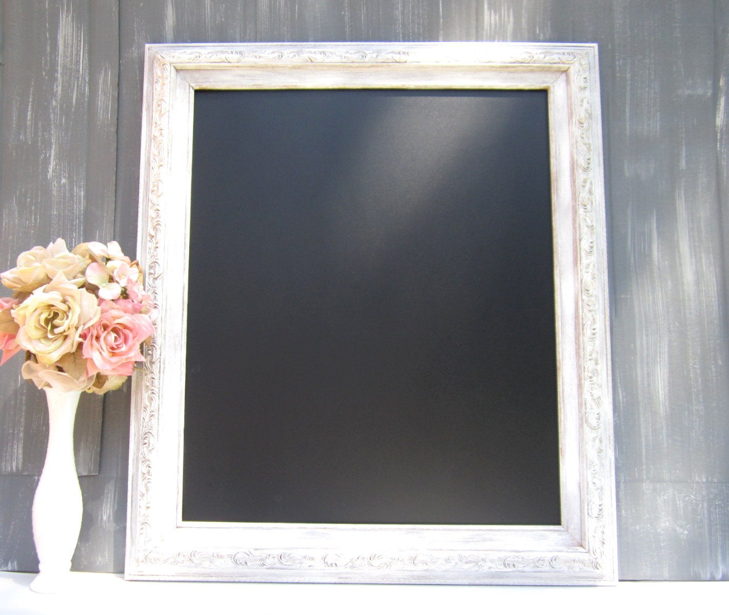 FRENCH COUNTRY DECOR French Country Kitchen- Standing Chalkboard Table Top - Vintage Wedding Decor Decorations Magnet Board