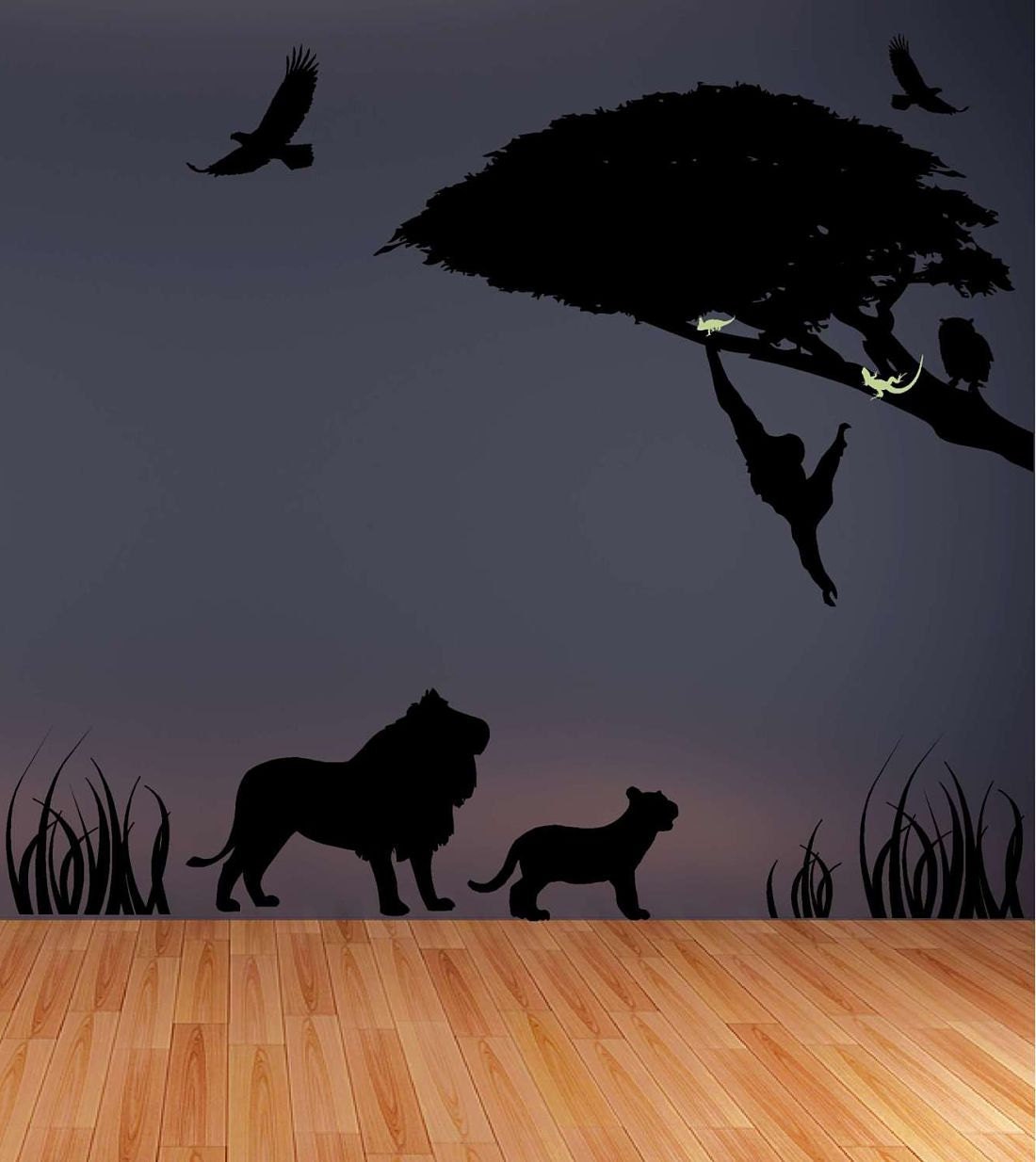 Safari Silhouette Vinyl Wall Decal