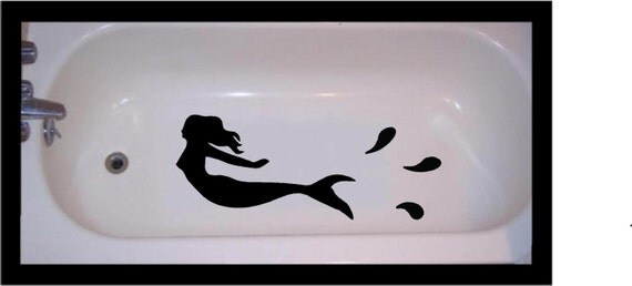 Non-skid vinyl decal for bathtub, shower Mermaid Sale