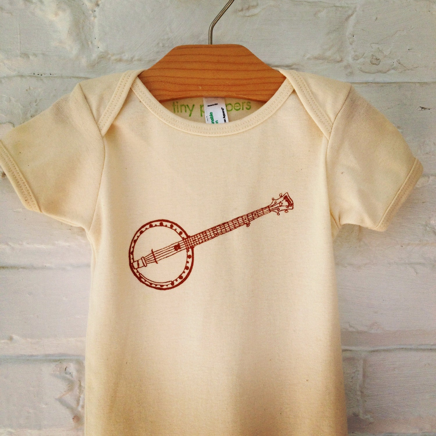 Banjo Infant Short Sleeve One Piece. Brown. Organic Cotton. 12-18 months.