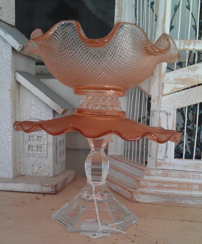 UpCycled Pink Depression Candy Bowl
