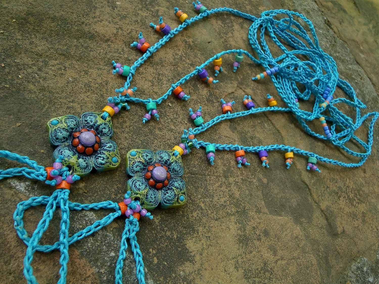 BLUE summer BAREFOOT SANDALS crochet sandals beaded sandals slave anklets foot jewelry beach wedding bohemian gypsy shoes