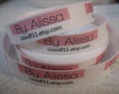 Twill Fabric Labels, five-eighths-inch ribbon, spool - uncut, natural or white