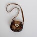 Vintage 70s Flower Painted Tooled Leather Mini Shoulder Bag
