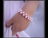 Pink pearl dainty bracelet for baby, toddler or girls