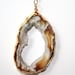 Peek-A-Boo Geode Tiger Eye Gold Necklace