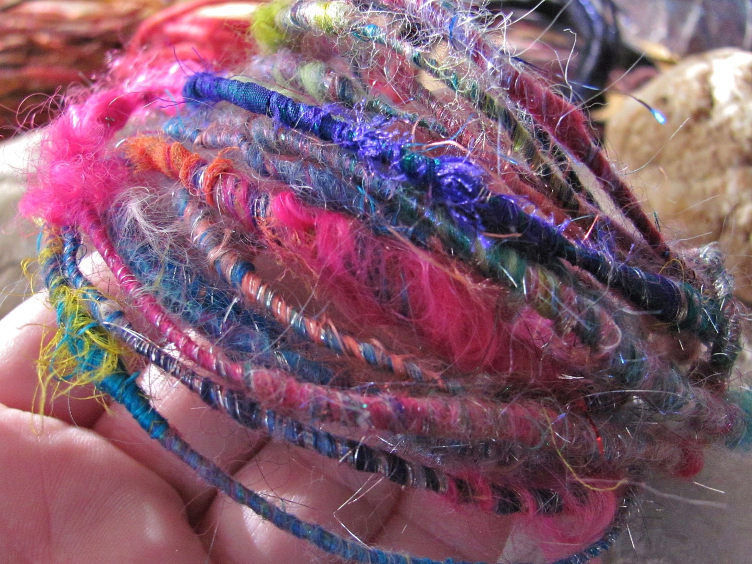 Bohemian Rhapsody FiberWire - Handspun Art Wire for Jewelry