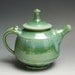 Reserved for Ritva - Handmade jade green porcelain two plus cup teapot - 424
