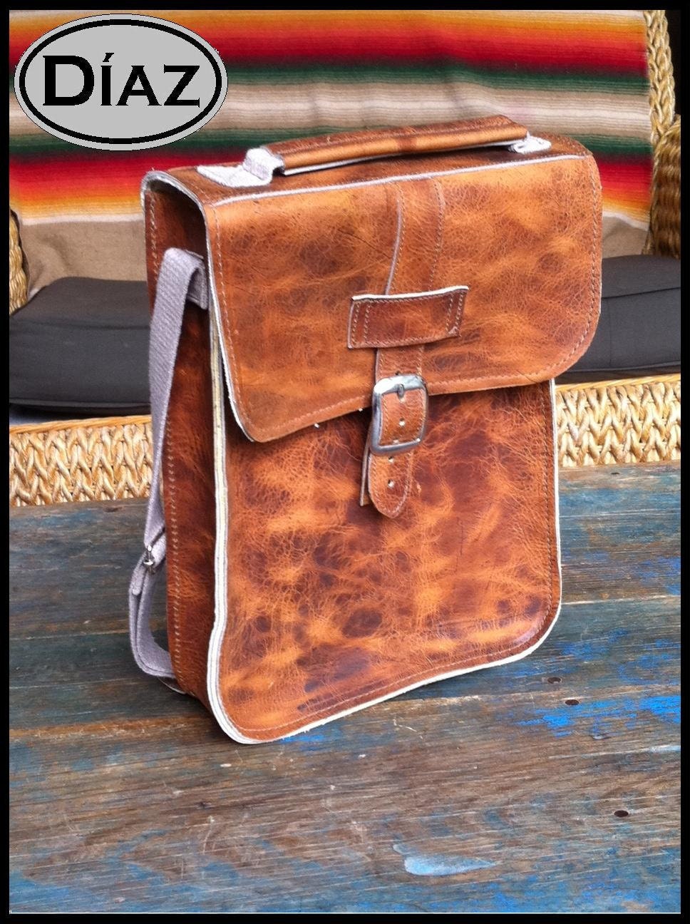 Leather Messenger Satchel / Pouch for iPad in Crazy Horse Yellow - Free Monogramming -