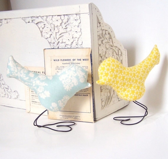 Wedding Cake Topper Love Birds, Summer Yellow Flower, Sky Blue, Cream Damask, Summer Wedding, Wedding Gift, Baby Nursery Decor