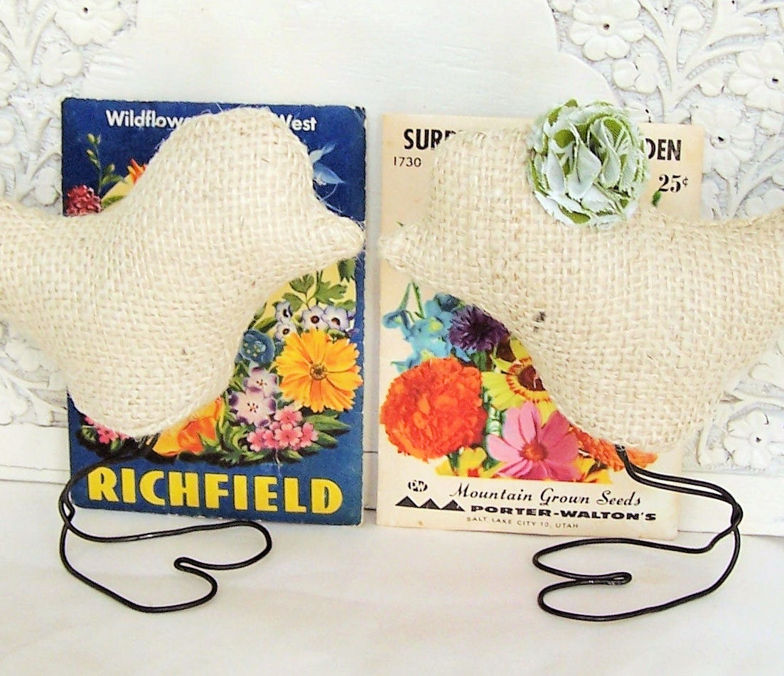 Custom Cream Burlap Love Birds Wedding Cake Toppers with Your Choice of Fabric for Flower, Spring Wedding, Wedding Gift, Personalize