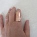 Adjustable copper ring, hammered long unisex ring, modern copper jewelry, gift under 30