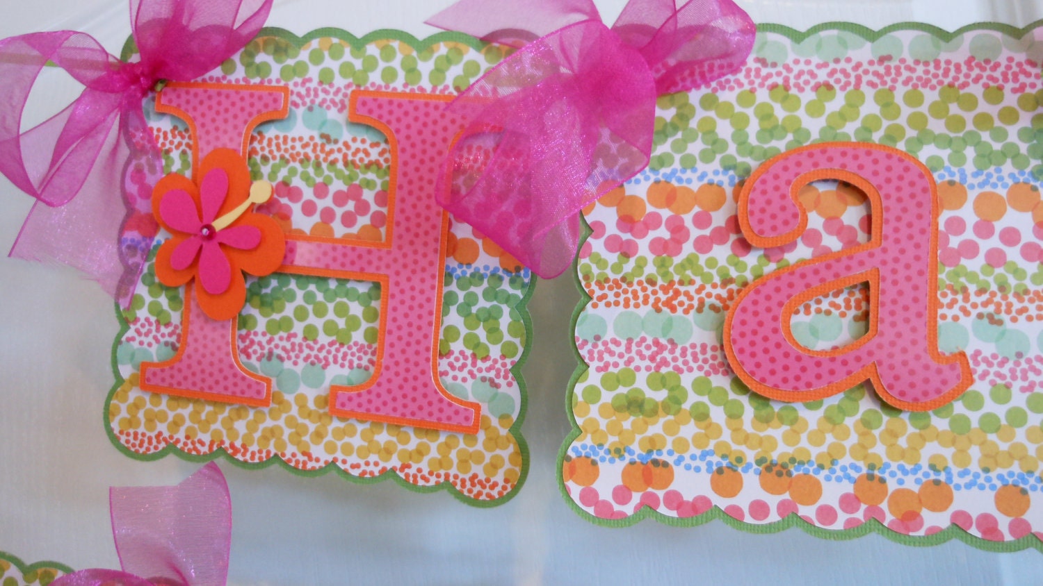 Luau Birthday Banner with name and age