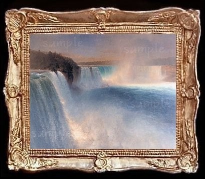 Niagara Falls Miniature Dollhouse Waterfall Art Picture 6293