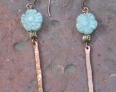 Jade Flower Earrings