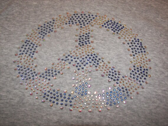 Custom PEACE Crystal Tee- You choose the colors