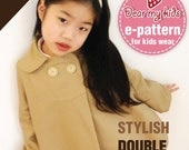 Stylish kids double breasted coat ( Age 1 to 6 ) PDF patterns