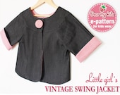 Chic-Vintage Style Swing Jacket  (12 months upto age 6)