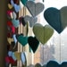 Reclaimed Felt Heart Garland - Ecofriendly - Recycled