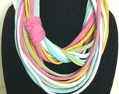 Maxi Length Jersey Rope Scarf in Soft Pastels