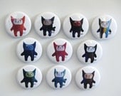 Plush Kitty Collection 1-Inch Pins - Series 1