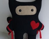 Black Plush Ninja Cat - Sweet