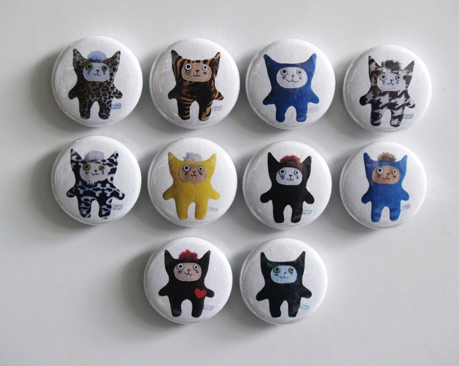 Plush Kitty Collection 1-Inch Pins - Series 2