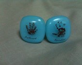 Personalised Printed Glass & Sterling Silver Cuff Links