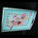 Turquoise Floral Serving Tray