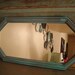 Mirror Wood Frame Turquoise Distressed