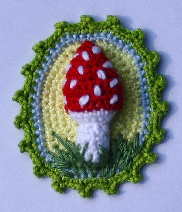 Toadstool Patches x4 - Crochet Pattern
