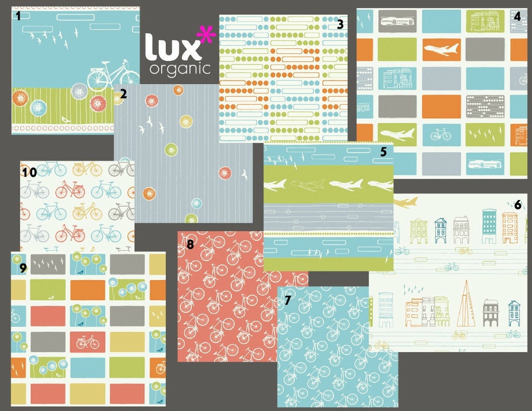 Modern Rides ORGANIC (Modern Baby Bedding Set)