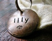 Customize Your Own Pet ID Tag in 1'' Bronze - You Pick the Font & Stamp
