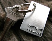 You're My Favorite - Keychain in Brushed Aluminum. Perfect for Wedding or Anniversary