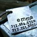 Custom Dog ID / Cat ID Tag, Emma, in 1'' Brushed Aluminum