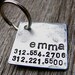 Custom Dog ID / Cat ID Tag, Emma, in 1'' Brushed Aluminum