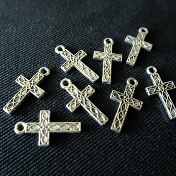 Destash (10) Celtic Cross Charms