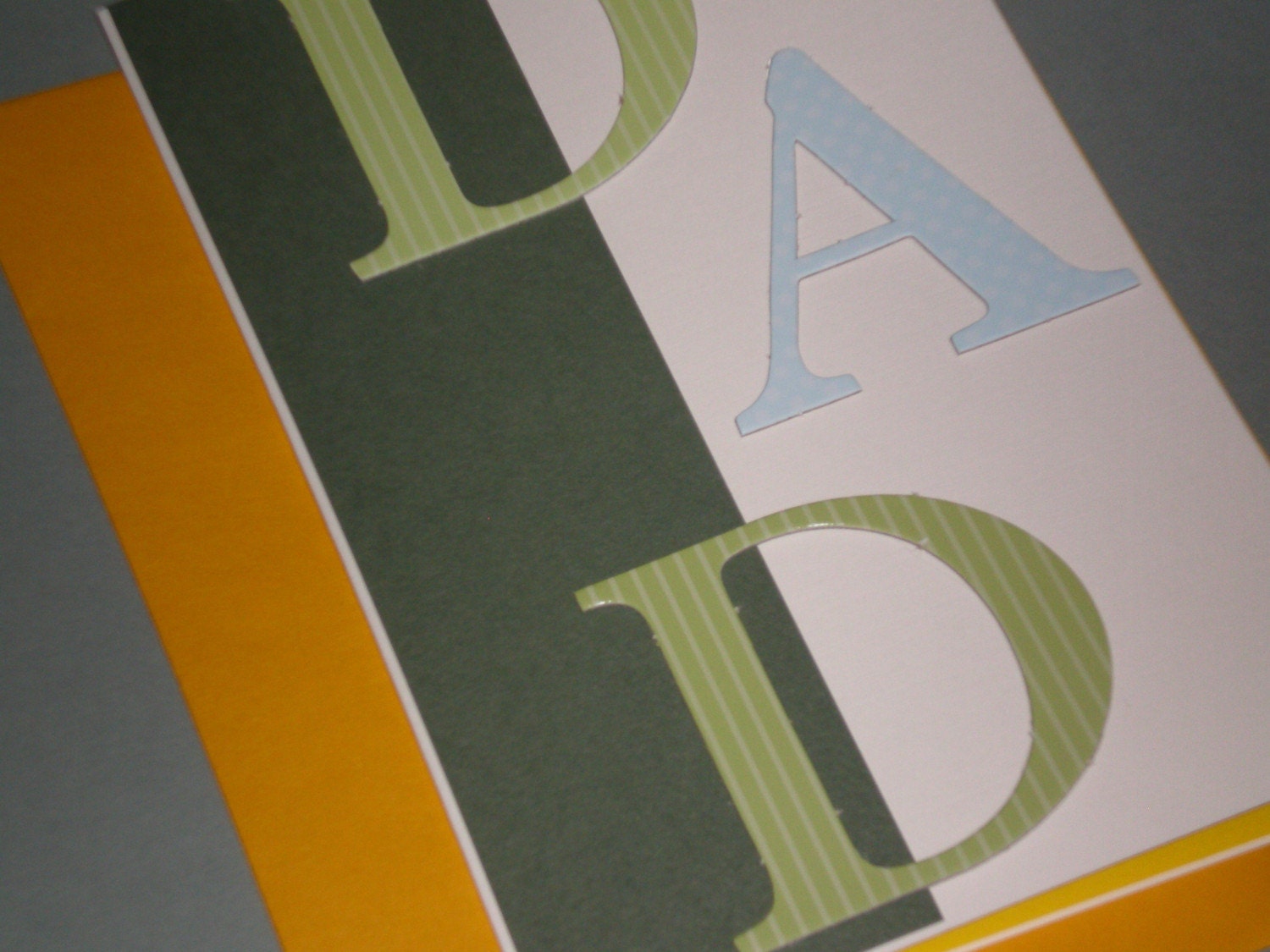 Large Lettering Dad Fathers Day or Birthday Card