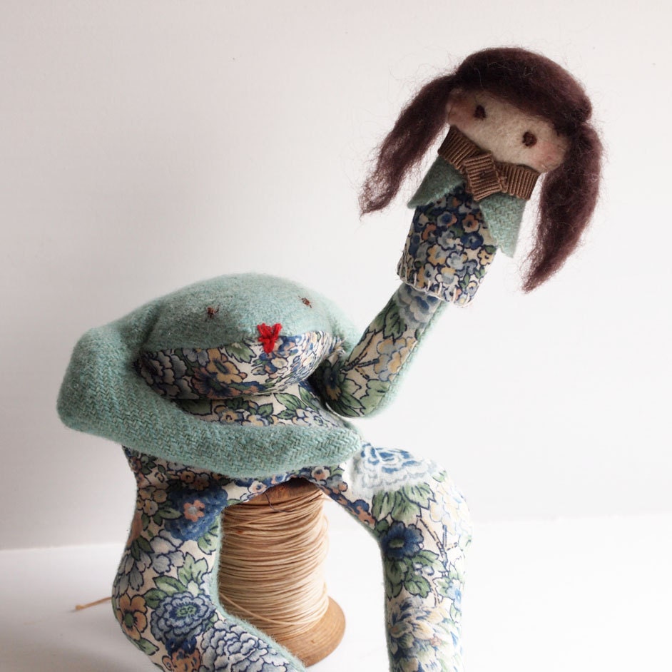 Frog Doll Desk Companion Home Decor Frog and Frog's Puppet Best Friends - Mee and Mii