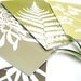 Botanical Cards Papercut Greetings Cards (A5) - Set of Five in Green and Brown Nature Silhouette Leaf Designs