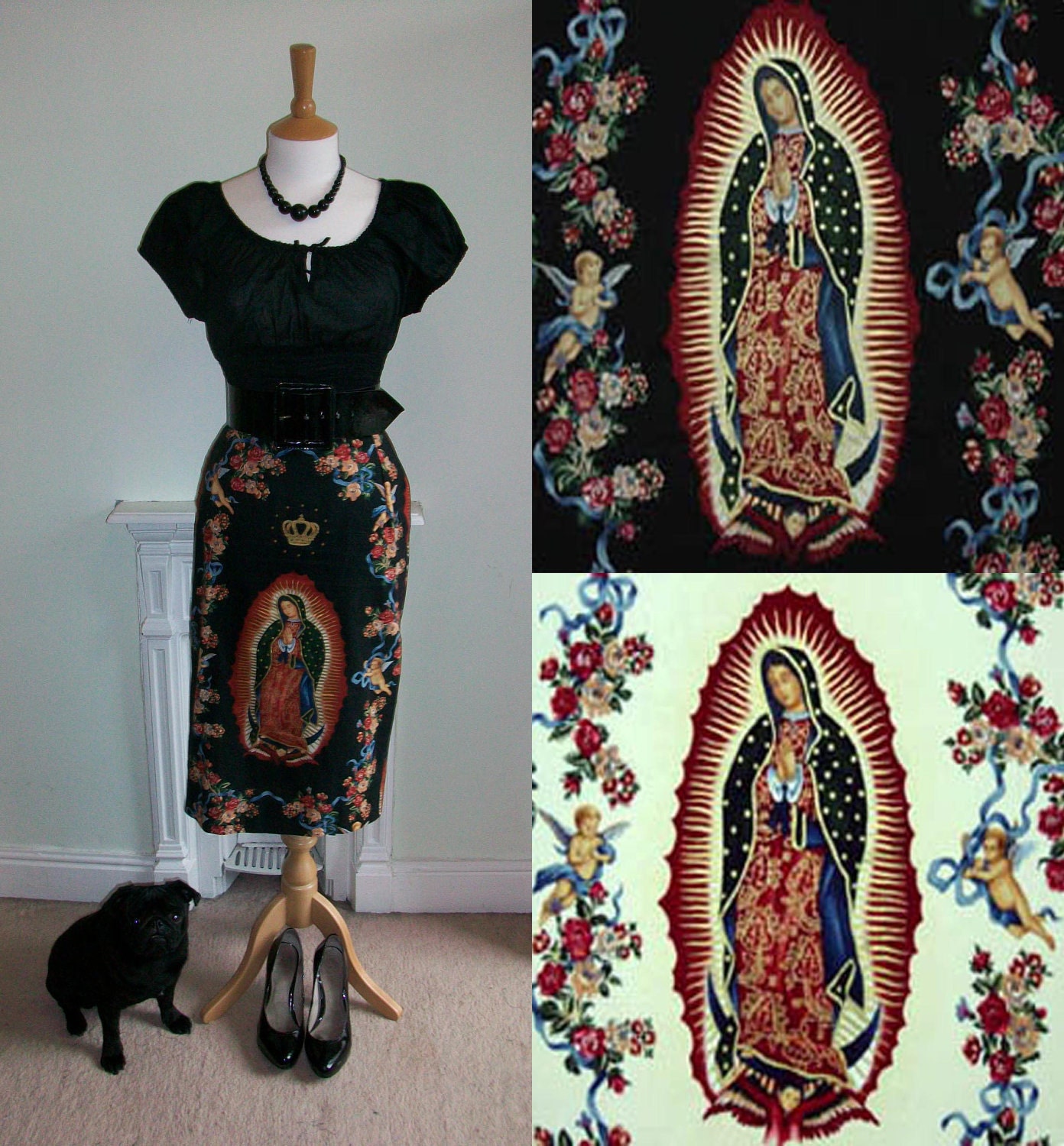 Virgin Mary of Guadalupe Pencil Skirt