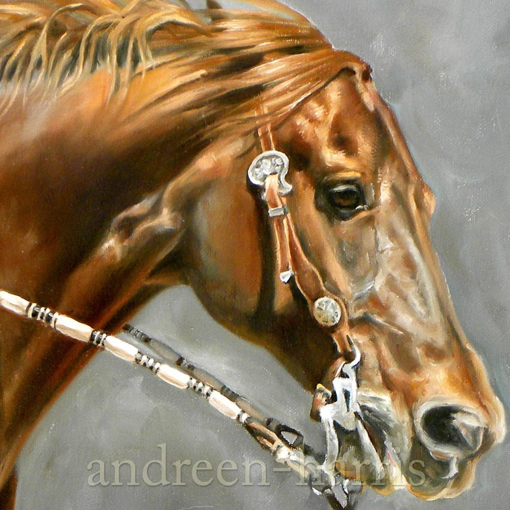 Cowhorse in Action Print 11 x 14