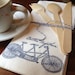 Wedding Napkins. Bridal Shower Decor. Tandem Bike. "Better Together" Set of 10.