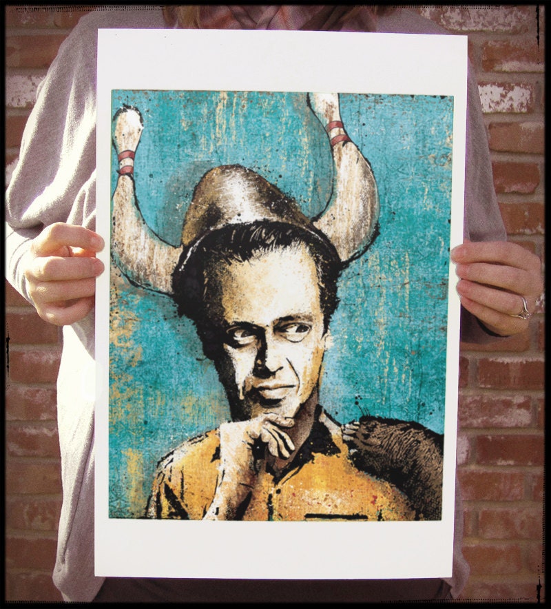 Big Lebowski's On Strikes and Gutters - 12x18 Officially Signed, Dated and Hand-Stamped Art Print