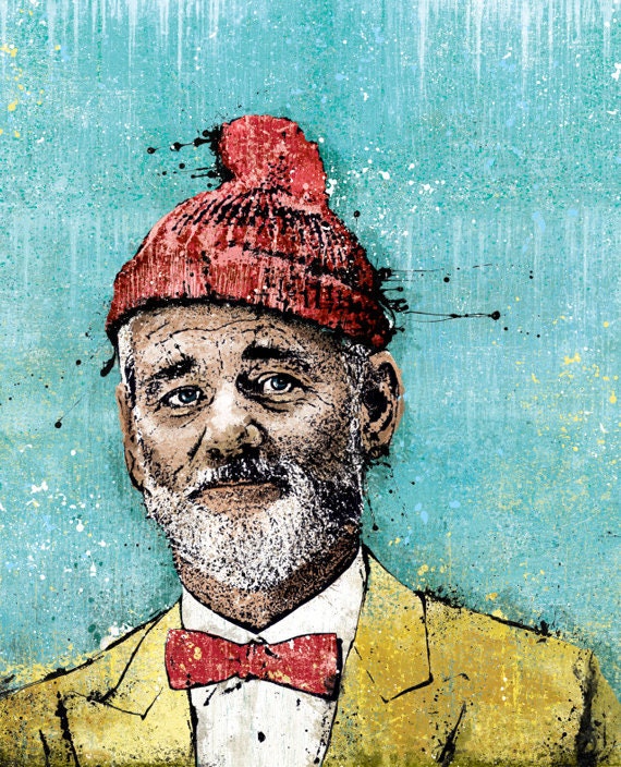 Steve Zissou's "This Is the Life" - 12x18 Officially Signed, Dated and Hand-Stamped Art Print